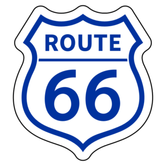 Route 66 Sticker (Blue)